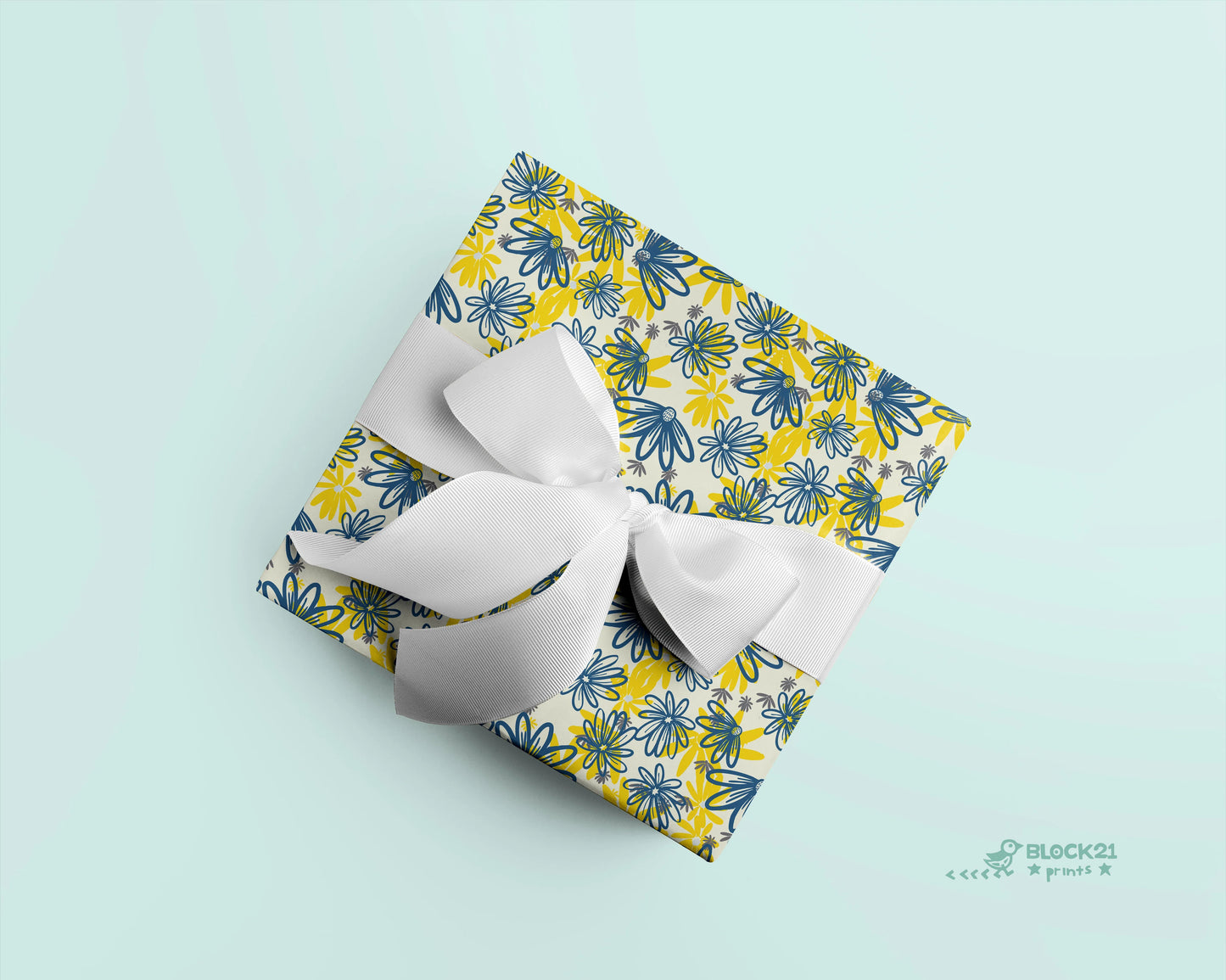 Floral Frenzy Gift Wrap Sheet - set of two