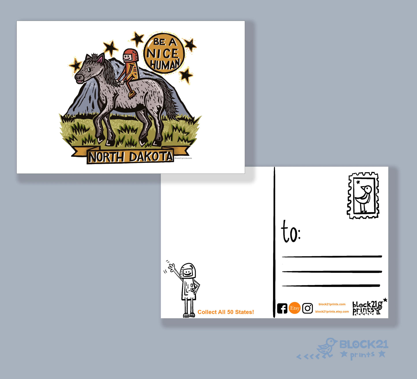 North Dakota Nokota Horse Be a Nice Human Sticker Decal