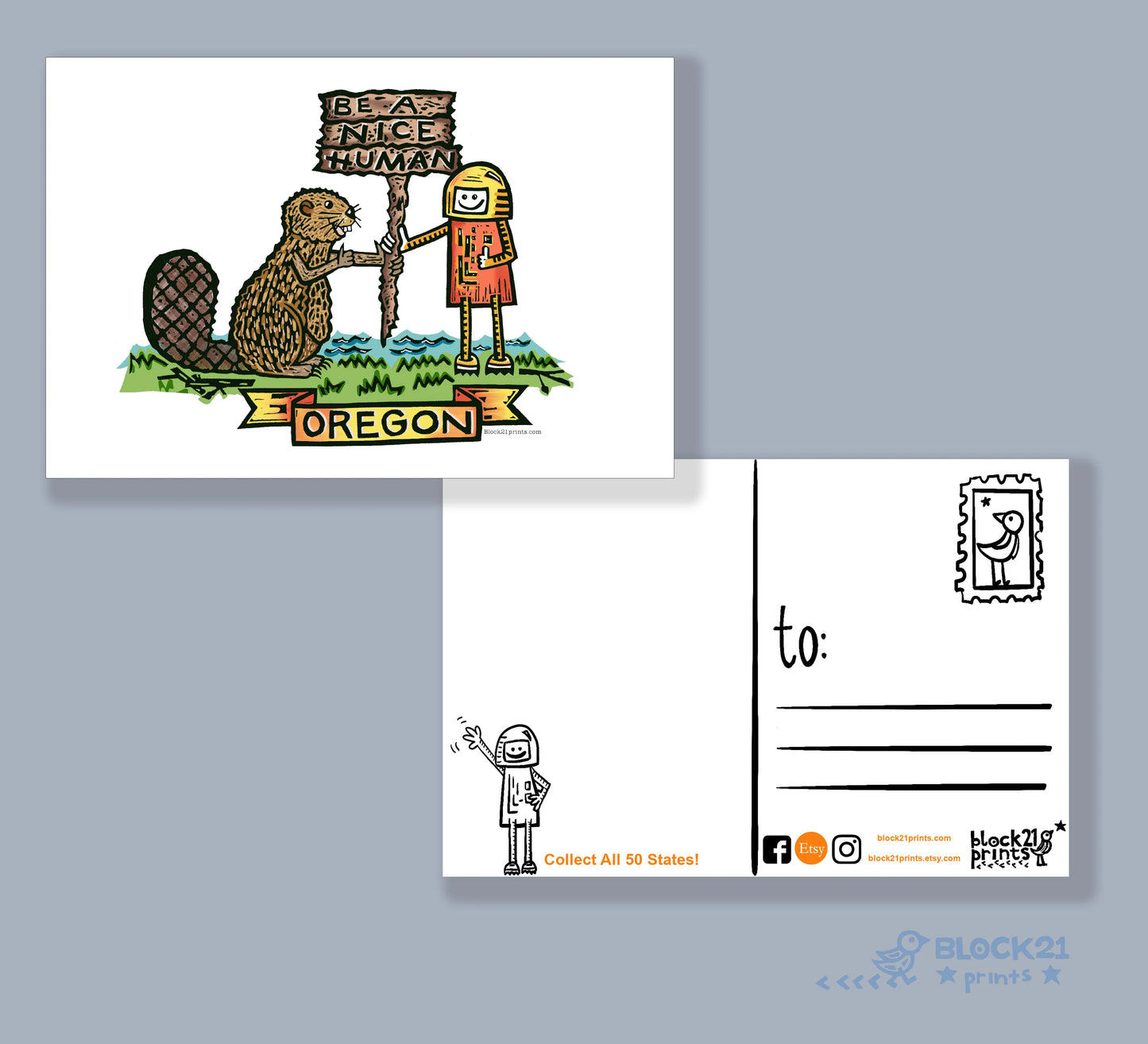 Oregon beaver Be a Nice Human Sticker Decal