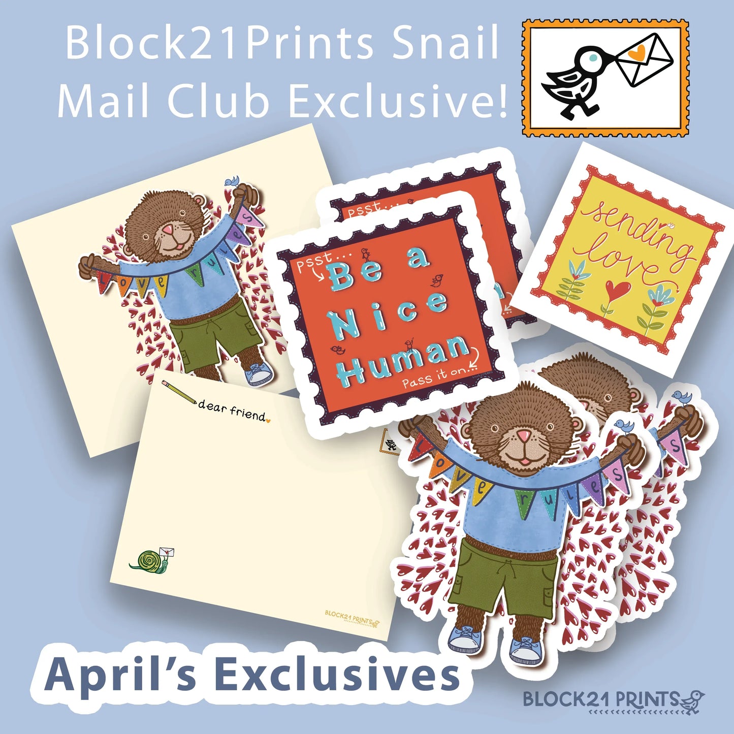 Snail Mail Club DELUXE - Tier 3 - A Monthly Subscription