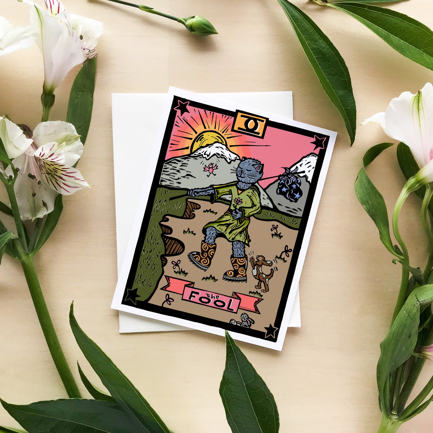 The Fool Tarot Card Die Cut Vinyl Sticker