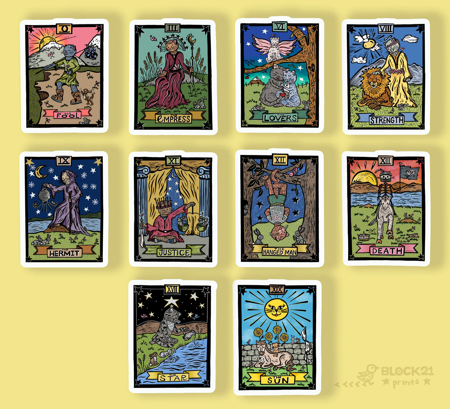 High Priestess Tarot Card Die Cut Vinyl Sticker