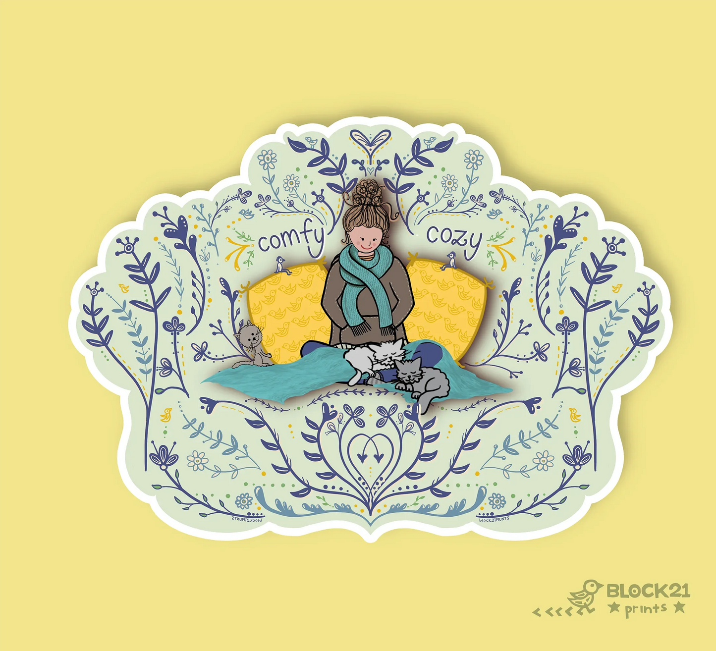 Comfy Cozy Sticker | Waterproof Vinyl