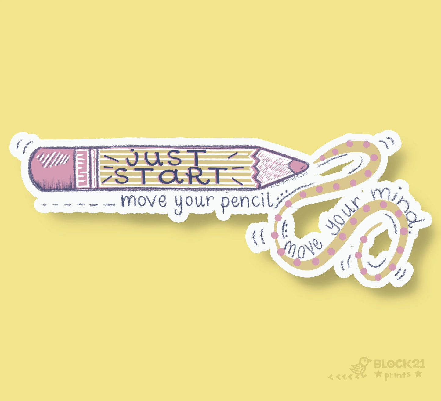 Just Start Die-Cut Vinyl Sticker Weather Proof Decal