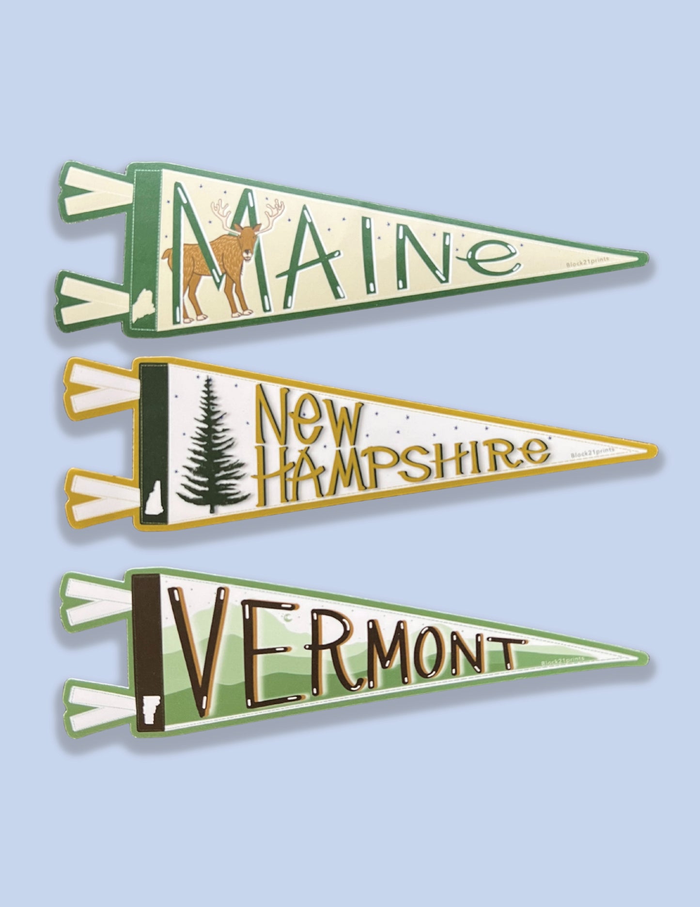 Rhode Island Pennant Sticker – Vinyl Decal