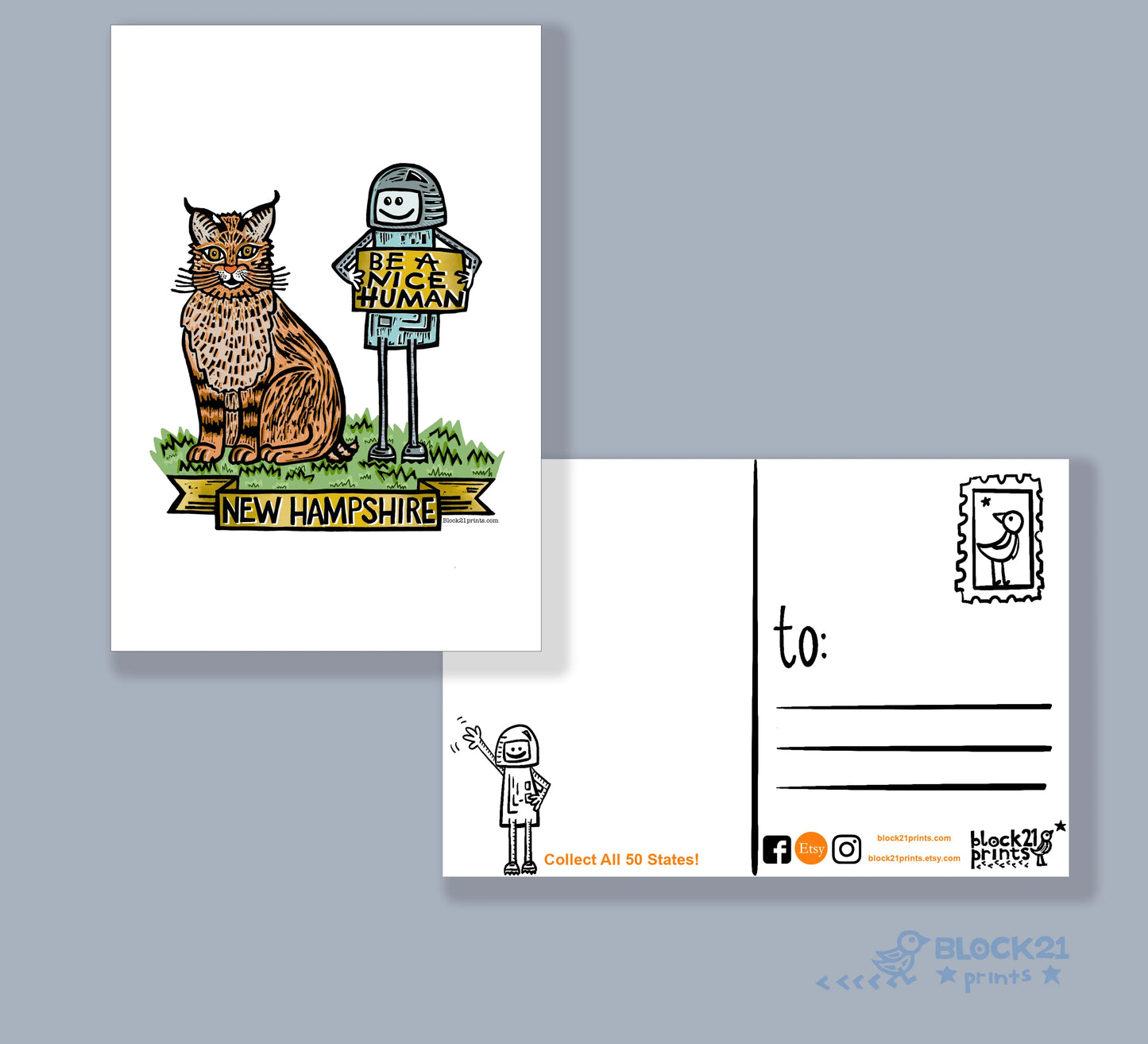 New Hampshire Gift Bundle | Stickers & Postcard