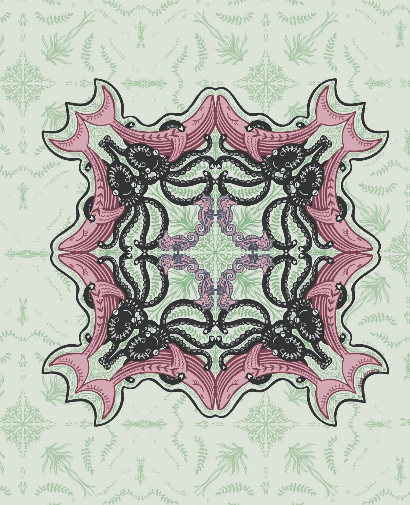 Ocean Mandala - Blank Greeting Card