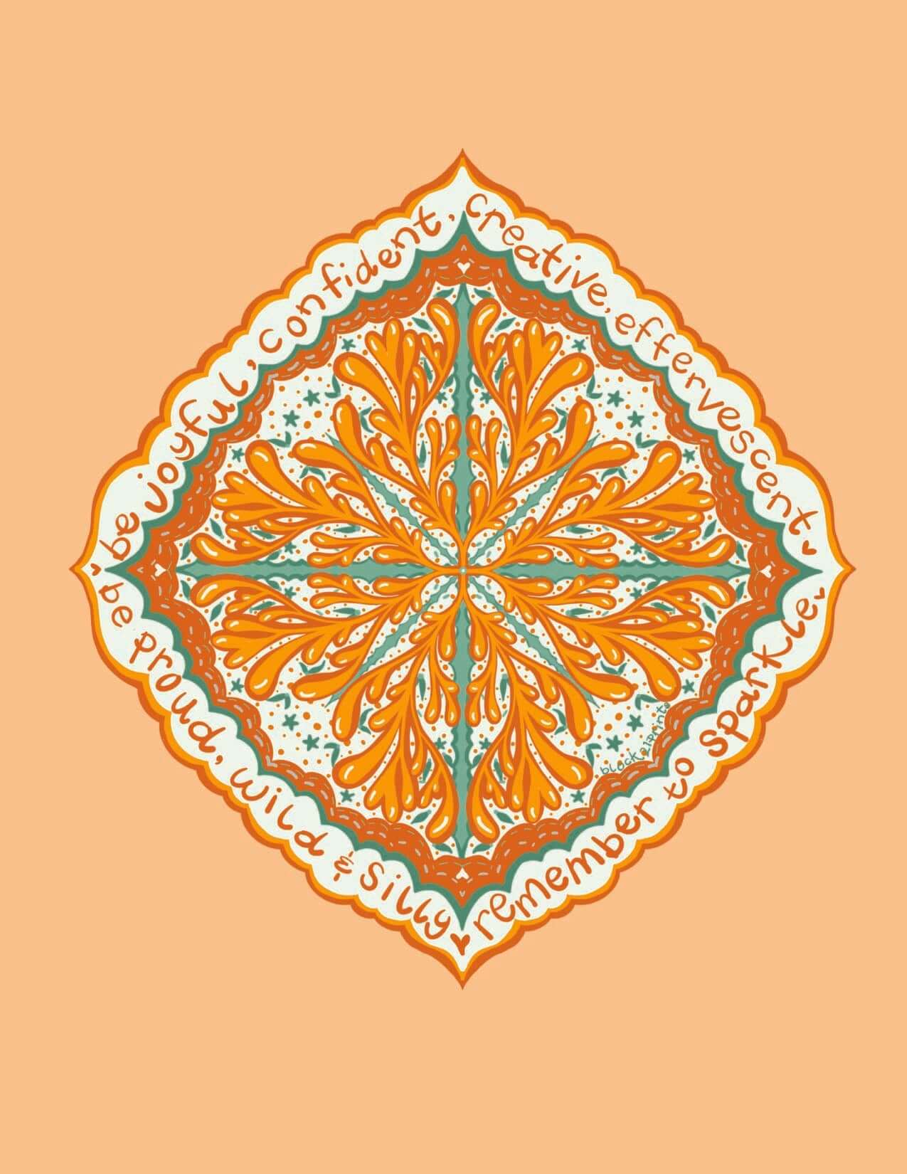 Encouragement Radial Design Greeting Card