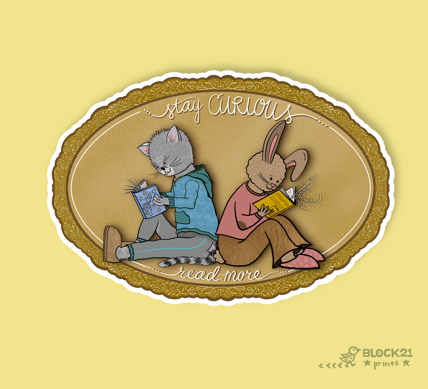 Stay Curious Reading Sticker | Waterproof Vinyl