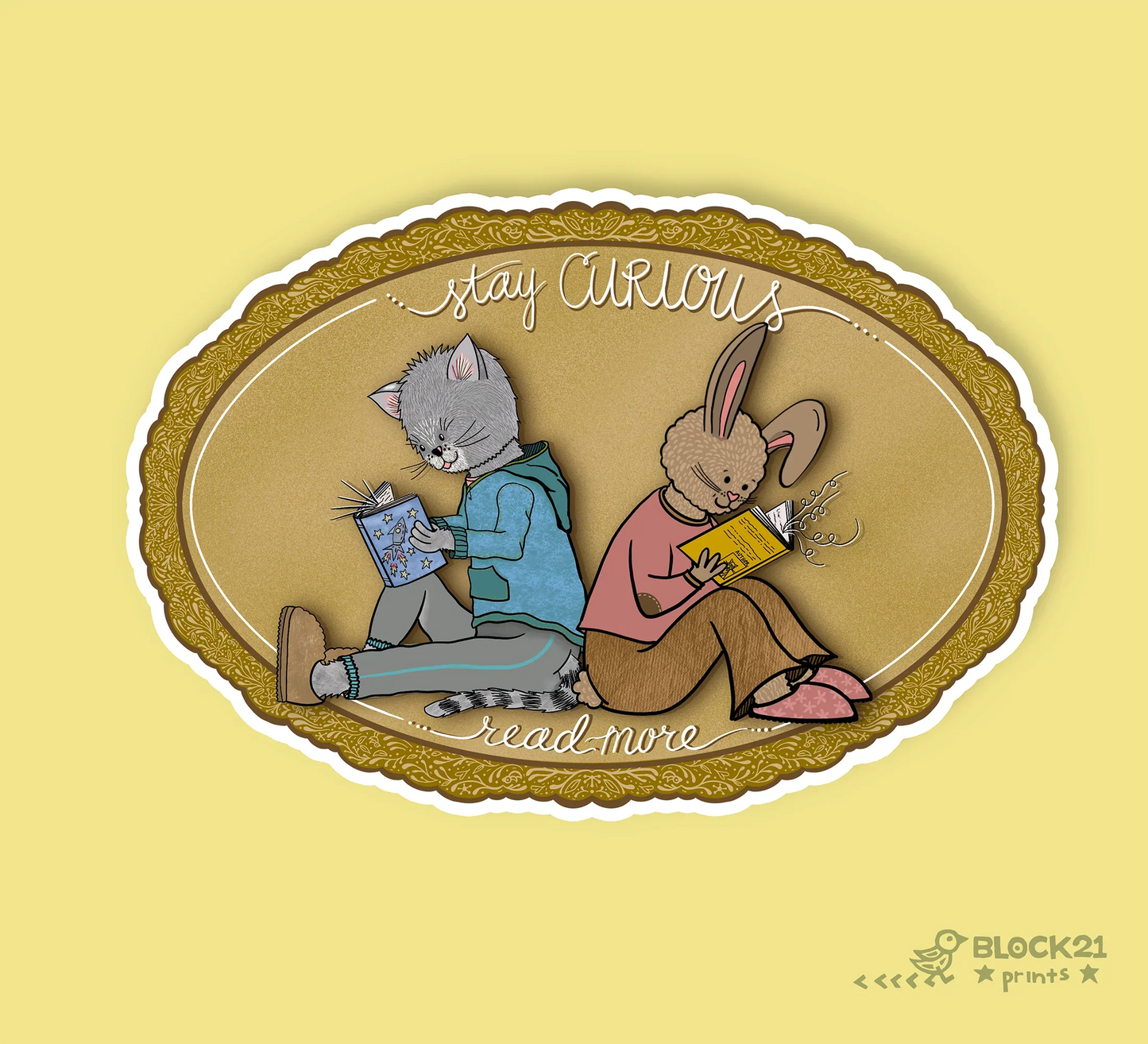 Stay Curious Reading Sticker | Waterproof Vinyl