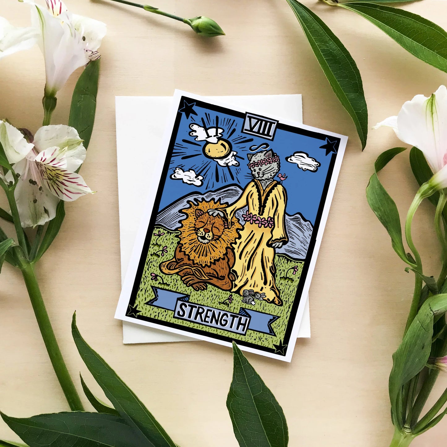 Strength Tarot Card Die Cut Vinyl Sticker