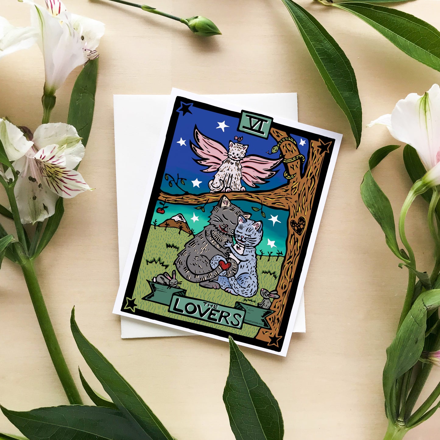 The Lovers Tarot Card Die Cut Vinyl Sticker