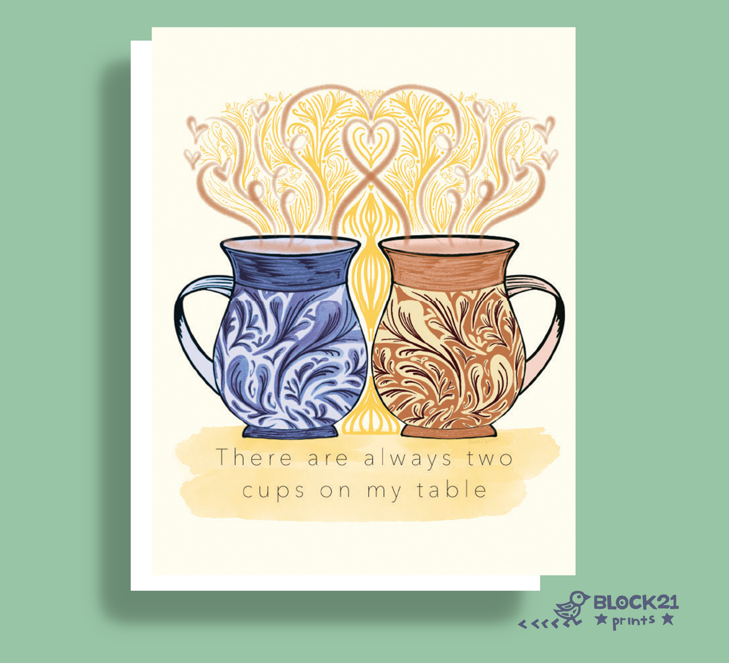 Two Cups Greeting Card – A2