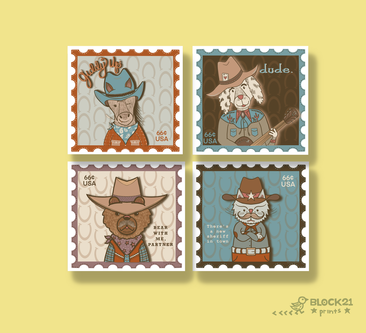 Bear With Me Partner Sticker | Western Cowboy Bear Sticker