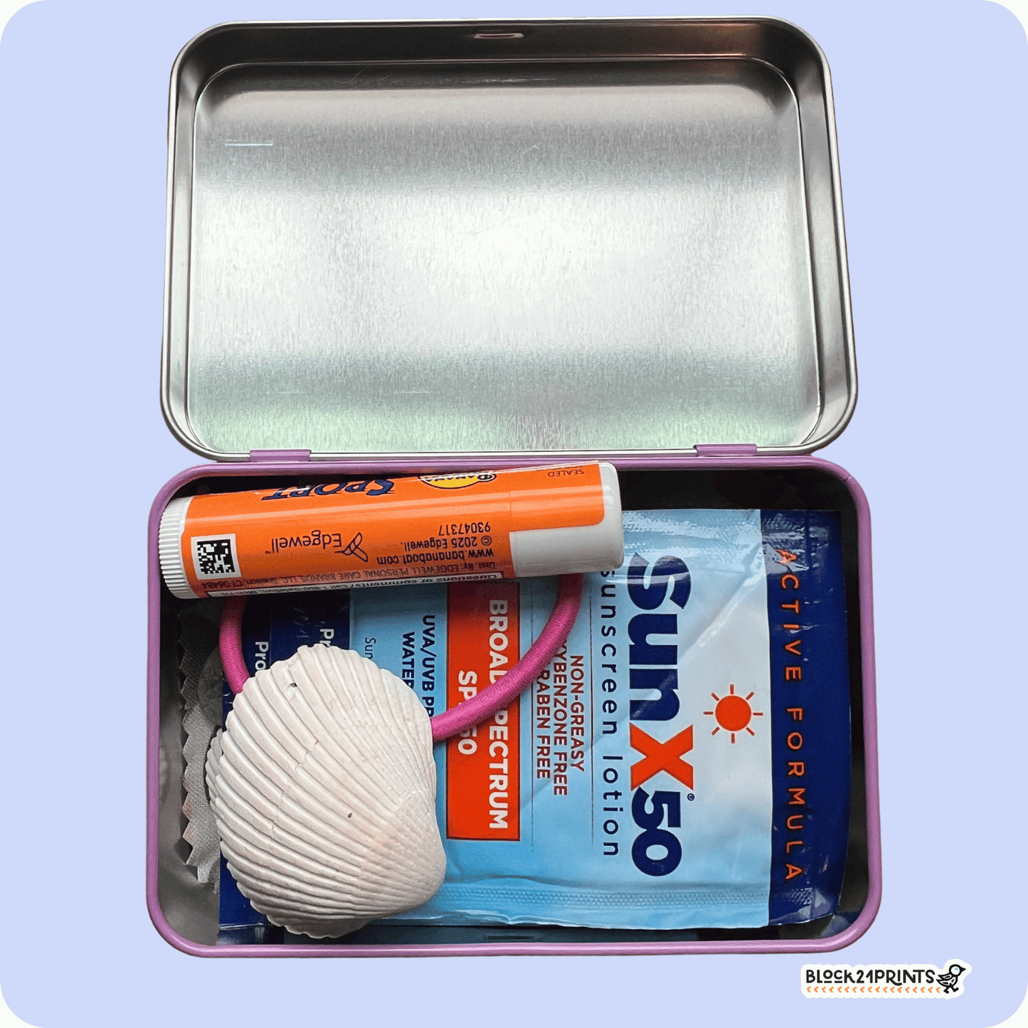 Coastal Whale - Tin Box with Hinged Lid