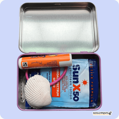 Coastal Whale - Tin Box with Hinged Lid