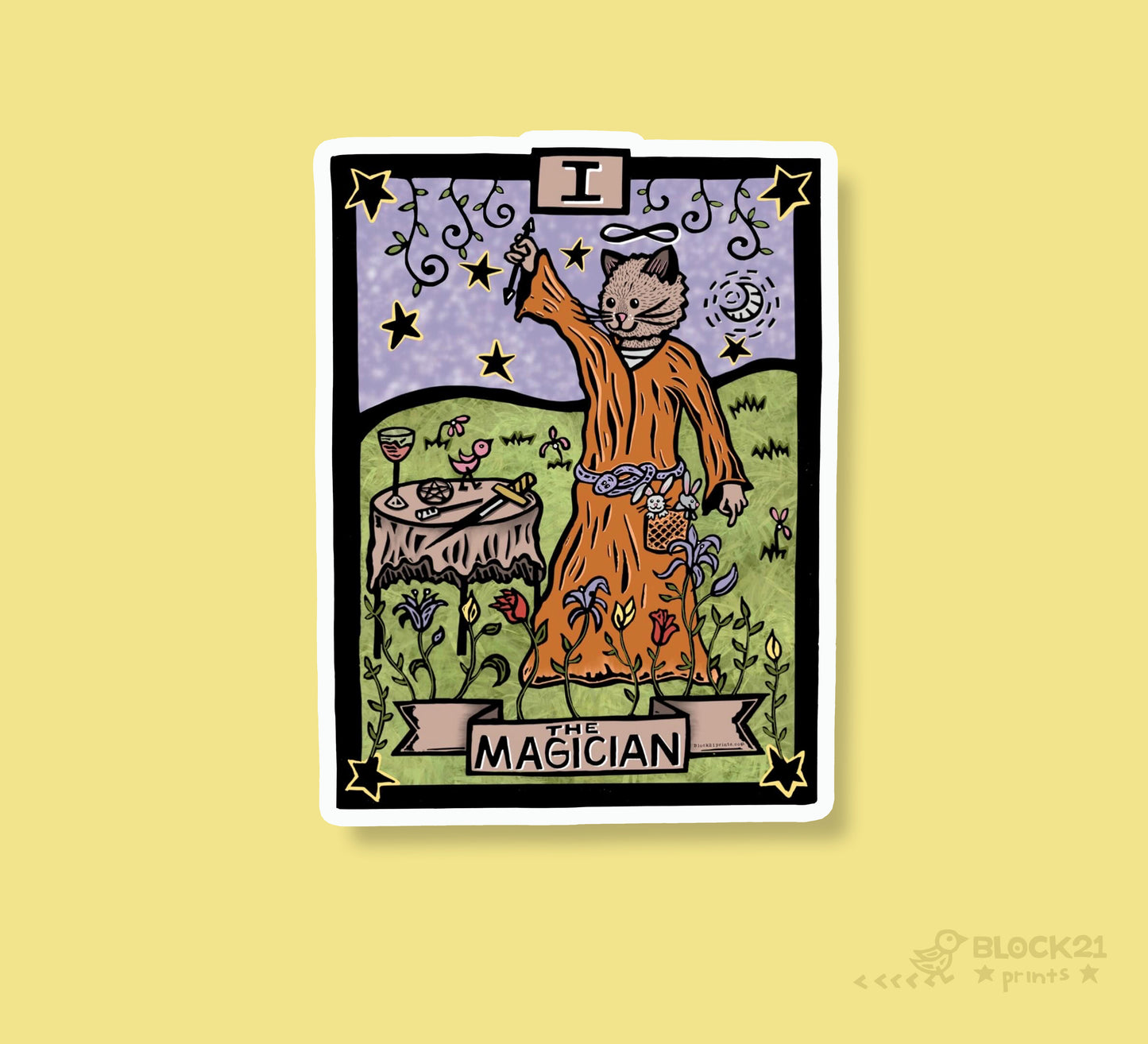 The Magician Tarot Card Die Cut Vinyl Sticker