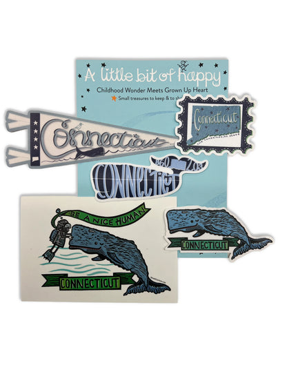 Connectiut Gift Bundle | Stickers & Postcard