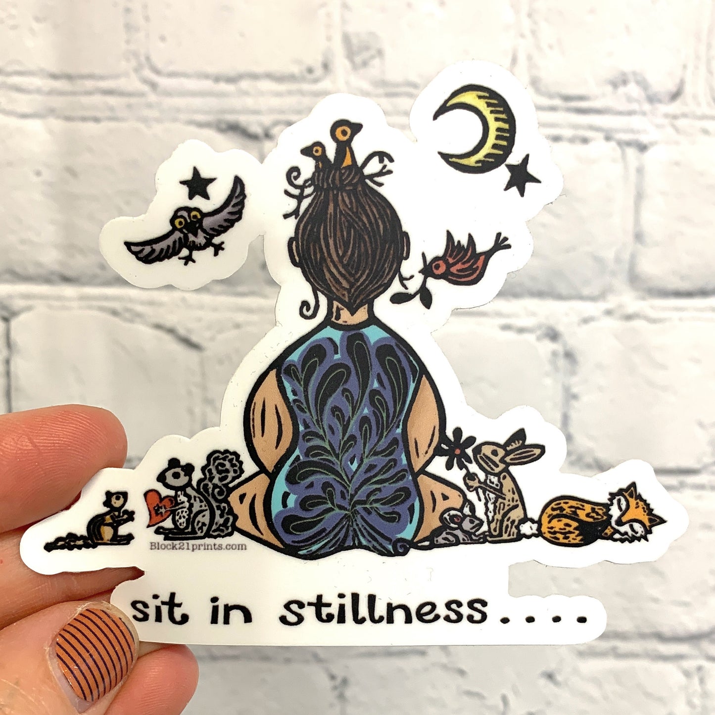 Sit in Stillness - Mindfulness - Die Cut Sticker Decal