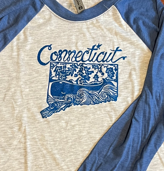 Connecticut Unisex 3/4 sleeve tee