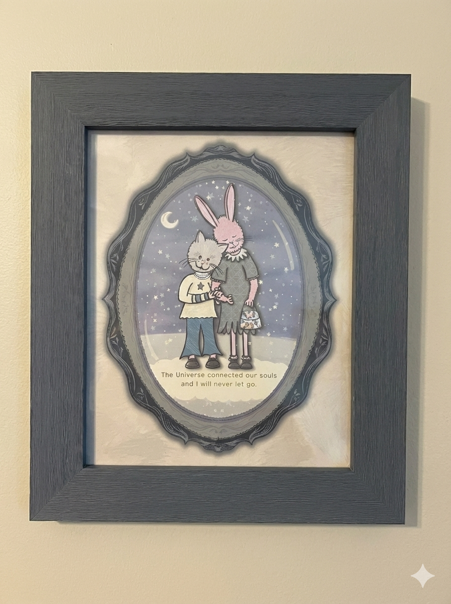 Connected Souls Art Print | Whimsical Animal Illustration