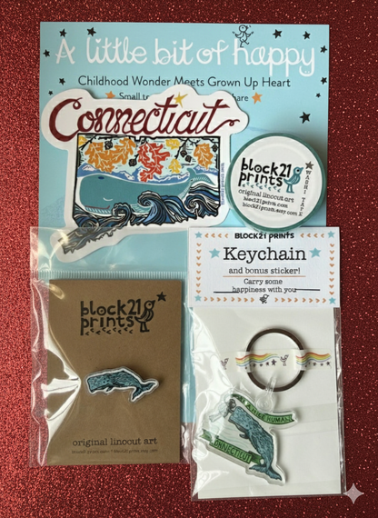 Connecticut Little Bits of Happy Bundle - New England Stationery + Gifts