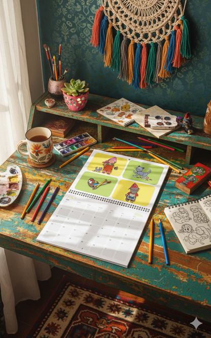 2026 Gnome Wall Calendar | 12-Month Wall Calendar - FREE SHIPPING