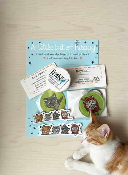 Cat Lover Little Bits of Happy Bundle – Cat Stationery + Gifts