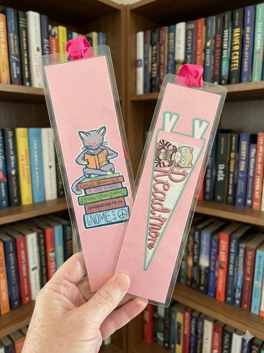 Read More Cat Bookmark | Laminated & Double-Sided