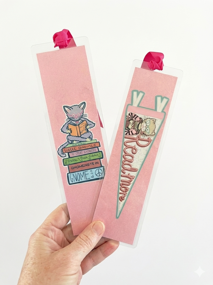 Read More Cat Bookmark | Laminated & Double-Sided