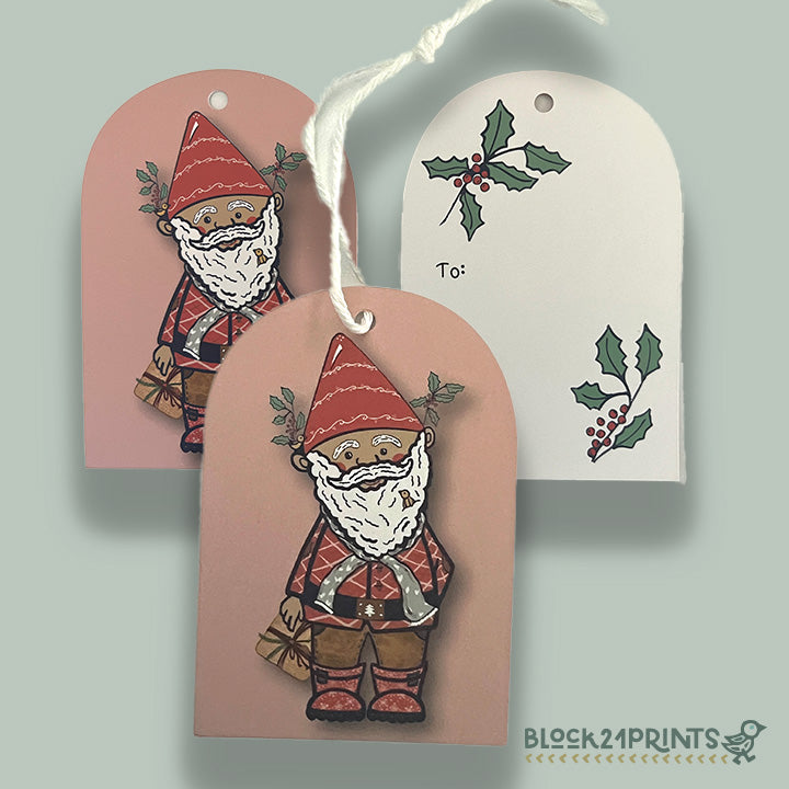 Holiday Gnomes Gift Wrap Sheet - set of two sheets