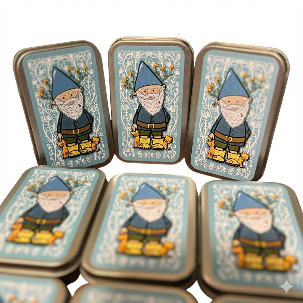 Gnome Sticker Tin | 6 Vinyl Stickers