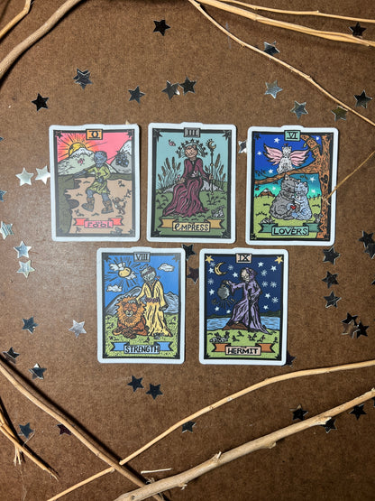 Tarot Cats Sticker Set of 5