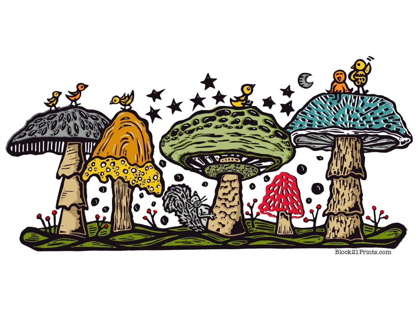 Mushroom Forest Sticker