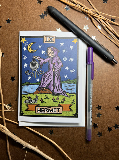 The Hermit Tarot Card Die Cut Vinyl Sticker