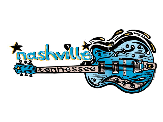 Nashville Tennessee Die Cut Vinyl Sticker