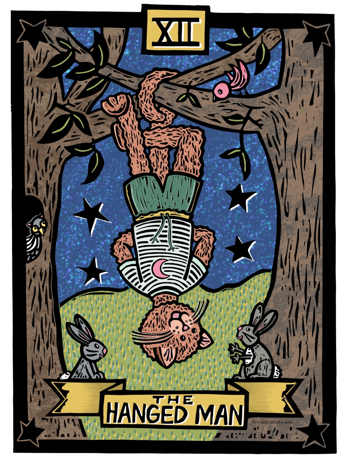 The Hanged Man Tarot Card Die Cut Vinyl Sticker