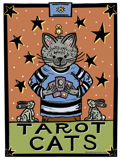 Tarot Cats Die Cut Vinyl Sticker