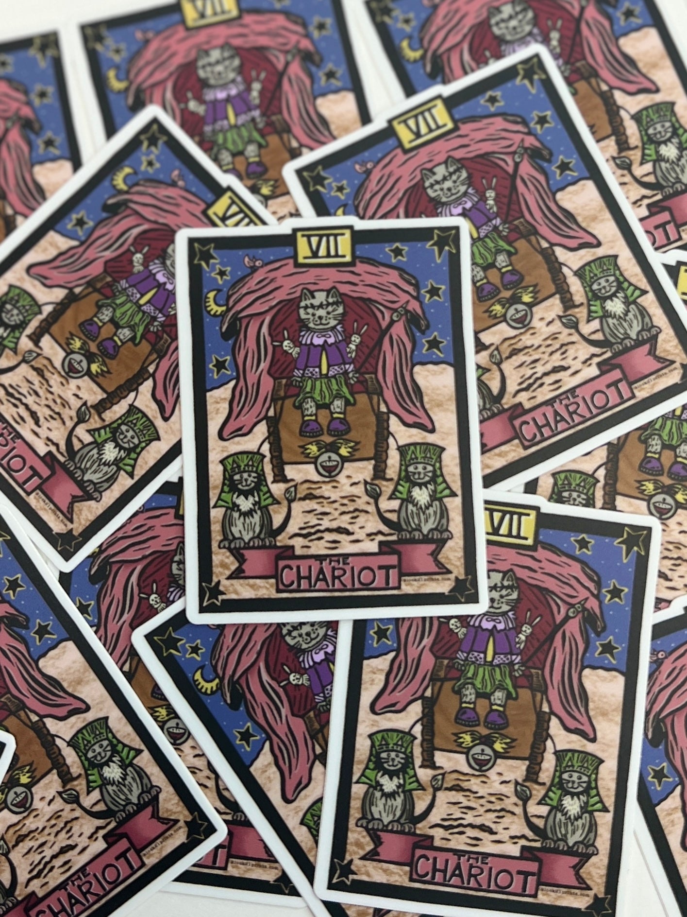 The Chariot Tarot Card Die Cut Vinyl Sticker