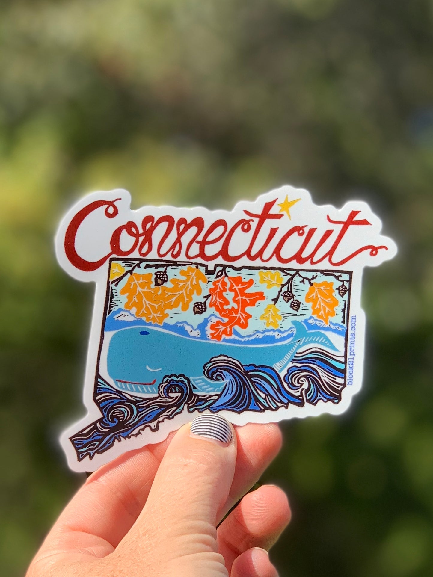 Connecticut State Die Cut Vinyl Sticker