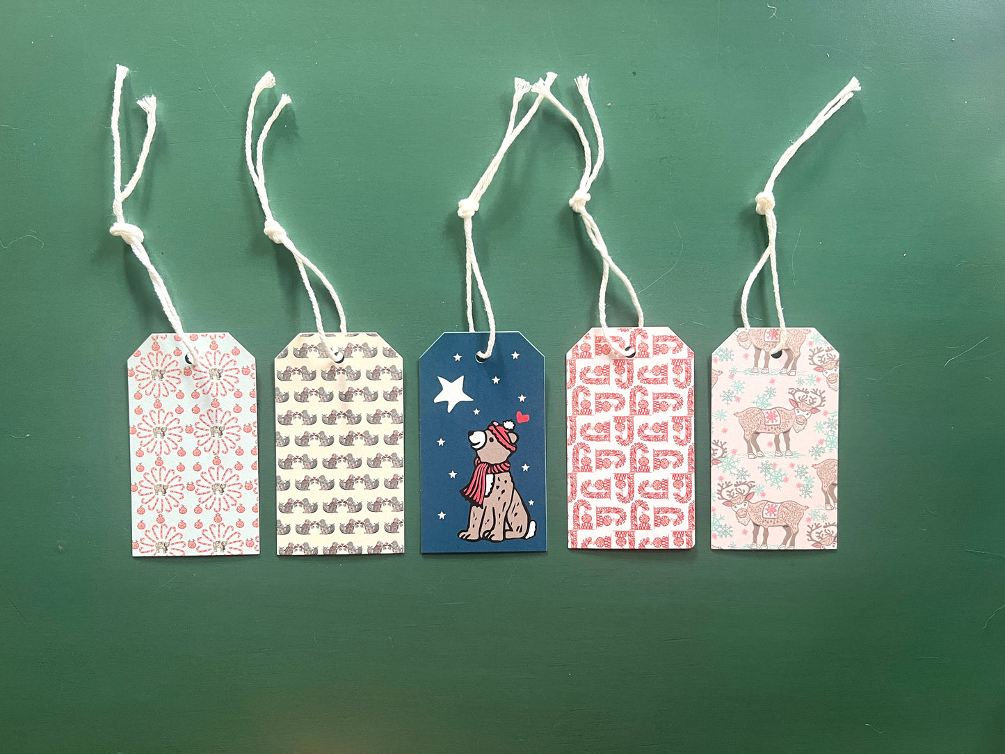 Holiday Gift Tags - set of 5 - Multipack designs