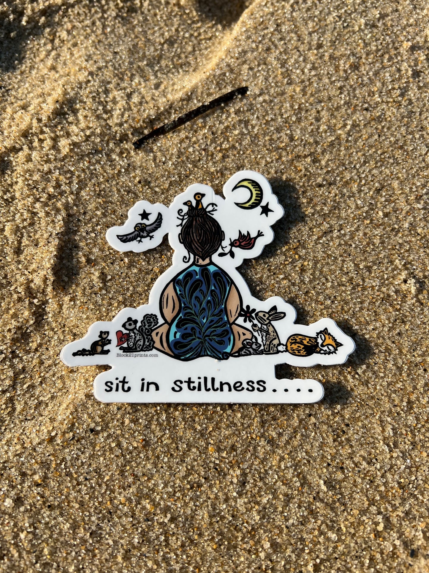 Sit in Stillness - Mindfulness - Die Cut Sticker Decal