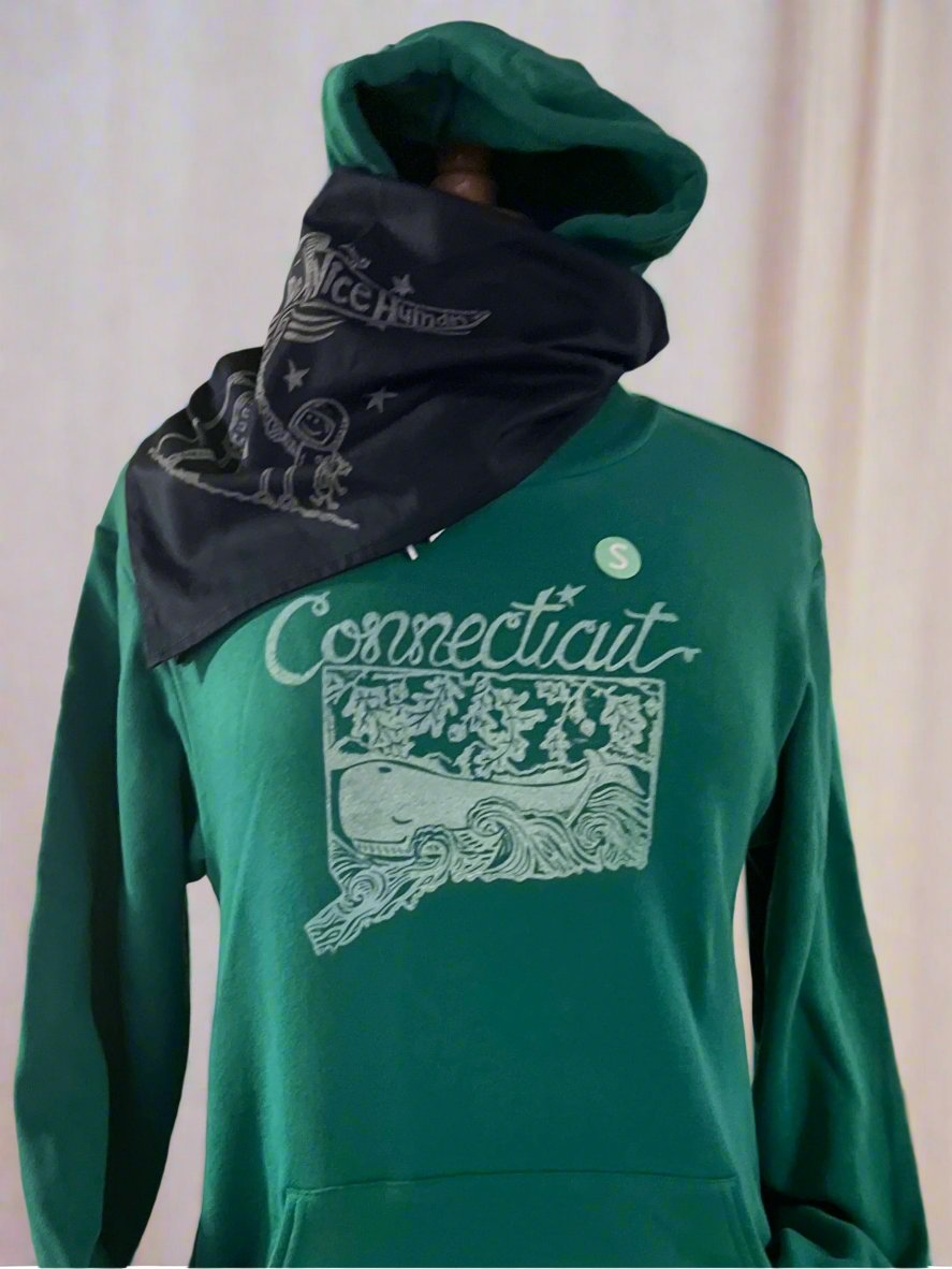 Connecticut State with Whale Sweatshirt - Hoodie - Limited Edition