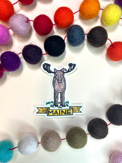 Maine Moose Sticker Decal