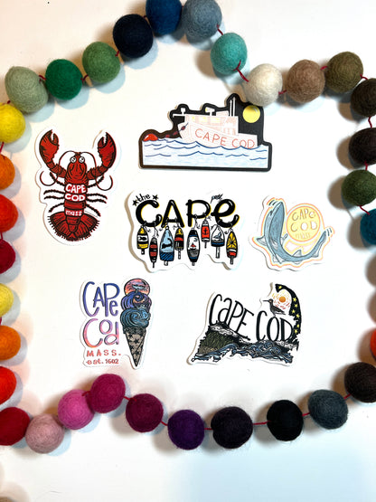 Cape Cod Sticker Treasure Pouch