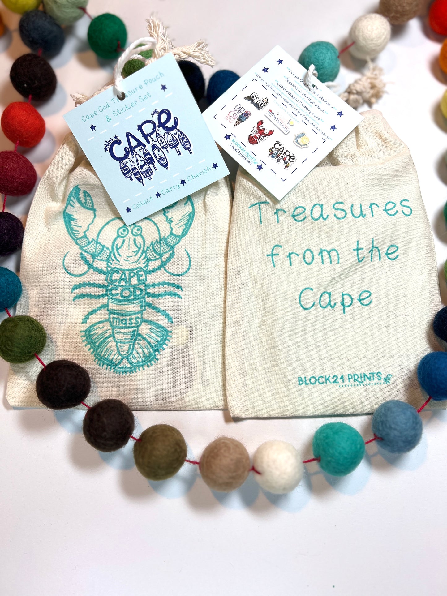 Cape Cod Sticker Treasure Pouch