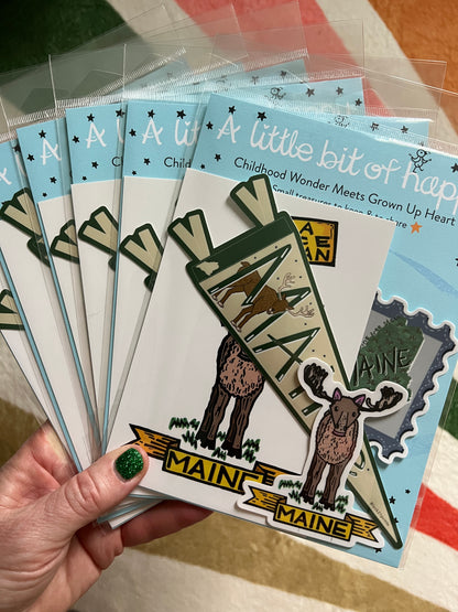 Maine Gift Bundle | Stickers + Postcard