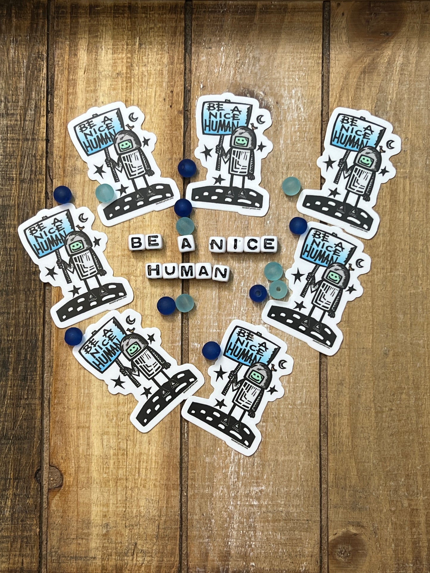 Be A Nice Human Tiny Sticker - Pack of 4