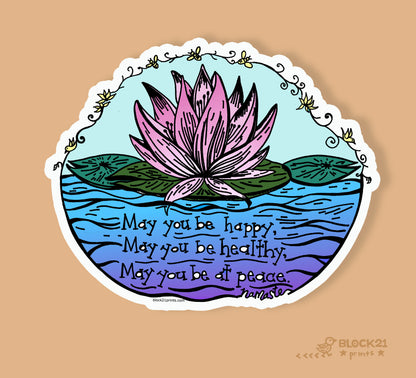 Loving Kindness Mantra Sticker