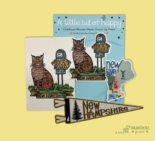 New Hampshire Gift Bundle | Stickers & Postcard
